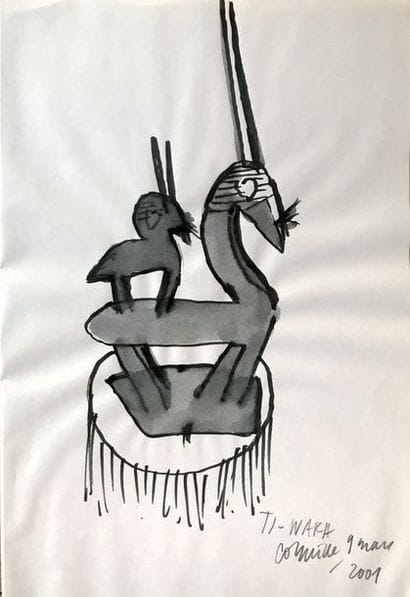 CORNEILLE (1922-2010) Les Cimiers de Ti-Wara...