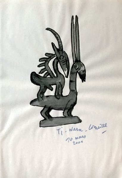 CORNEILLE (1922-2010) Les Cimiers de Ti-Wara...