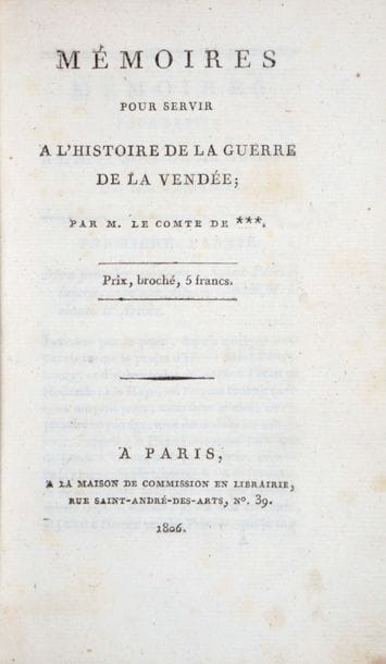 [VAUBAN ( Jacques-Anne-Joseph Le Prestre...
