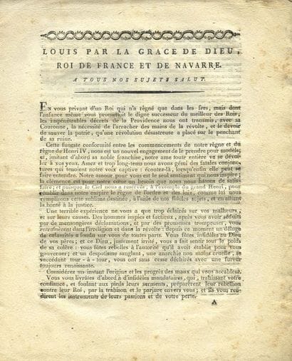 LOUIS XVIII. Louis par la grâce de Dieu,...