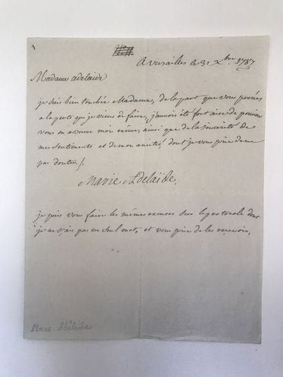 ADÉLAÏDE (Marie-Adélaïde de France dite Madame)....