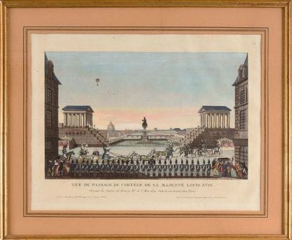 Louis XVIII. « Vue du passage du cortège...