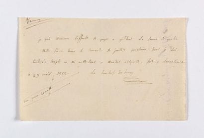 DU BARRY (Jeanne Bécu, comtesse). Pièce autographe...