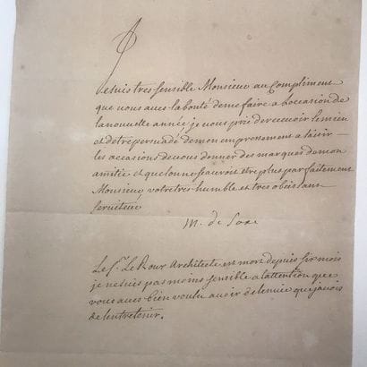 SAXE (Maurice de). Lettre signée « M. de...