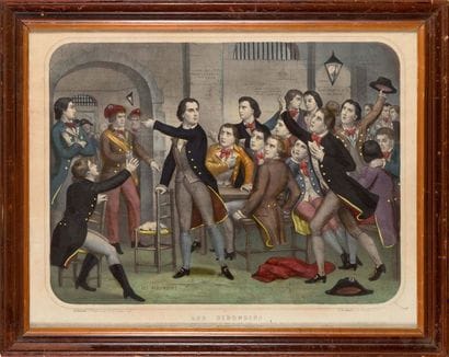 « La fin des Girondins ». Lithographie en...