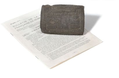 Plaque pour imprimer des faux assignats Permet...