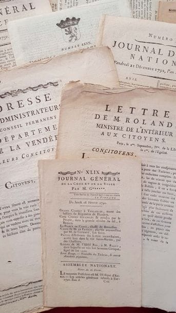 Journaux révolutionnaires divers. -Lettre...