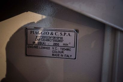 2012
Type T2D4MC

Numéro de série ZAPT2D4MC73002657

Numéro...