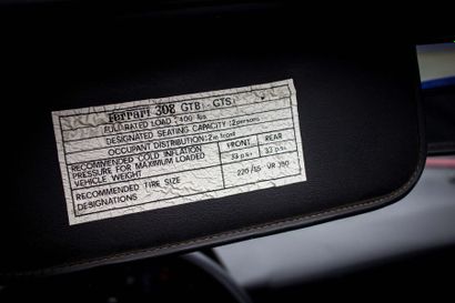 1981FERRARI 308 GTSI
Numéro de série ZFFAA02A5B0034771

Peinture...
