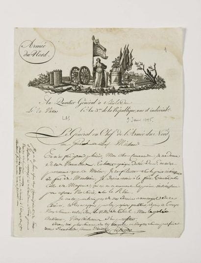 PICHEGRU ( Jean-Charles). Signed autograph...