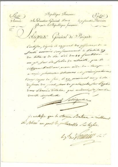 SÉRURIER ( Jean-Mathieu-Philibert). Signed...