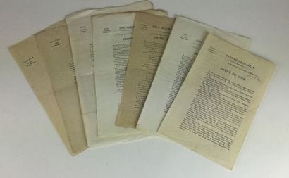 AUSTERLITZ CAMPAIGN. - Set of 7 printed pieces,...