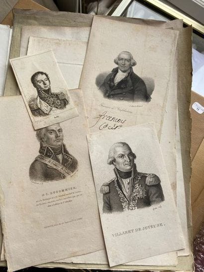 CONSULATE AND EMPIRE. - Set of about 60 pieces:...
