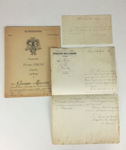 ITALY. - Set of 3 pieces. The politician...