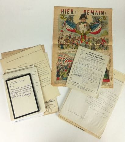 Third Republic. - Set of about 100 letters...