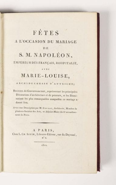 Wedding of Napoleon I and Marie-Louise. -...