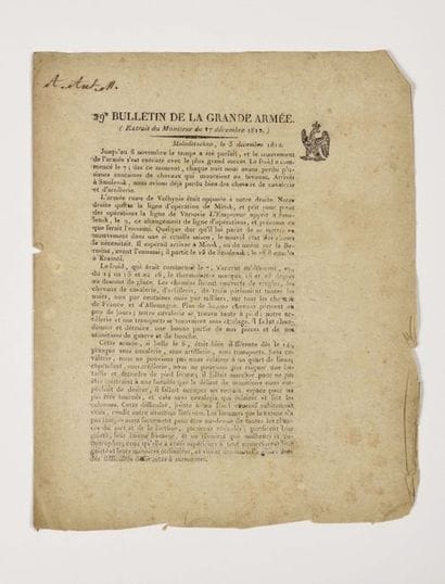 RUSSIA (Campaign of). - 29th Bulletin of...