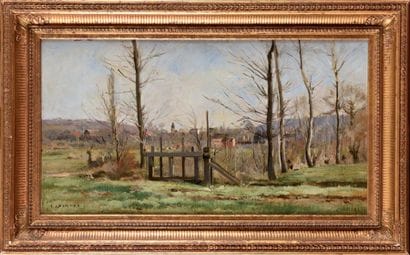 Pierre Emmanuel DAMOYE (1847-1916) Village...