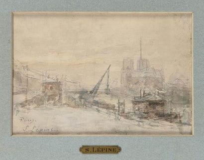 Attribué à Stanislas LEPINE (1835-1892) Vue...