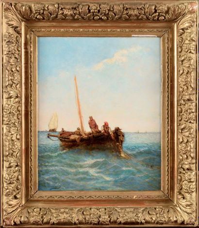 Louis NATTERO (1870-1915) Pêcheurs relevant...