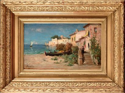 Louis APPIAN (1862-1896) Port Bou, Frontière...