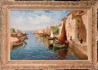 Merio AMEGLIO (1897-1970) Retour de pêche...