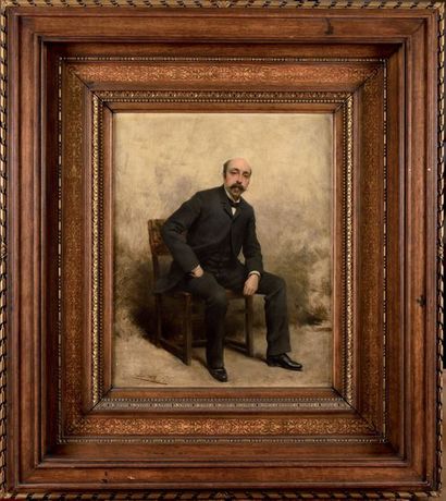 Théobald CHARTRAN (1849-1907) Portrait d'homme...