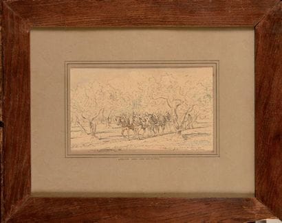 Eugène BURNAND (1850-1921) Labour sous les...