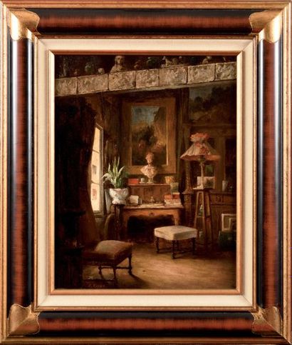 Dieudonné Auguste ROYER (1835- 1920) Intérieur...