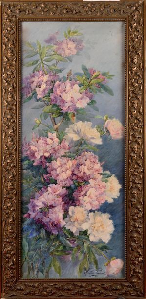 Andrée PONSARD (XIXe-XXe siècles) Fleurs...