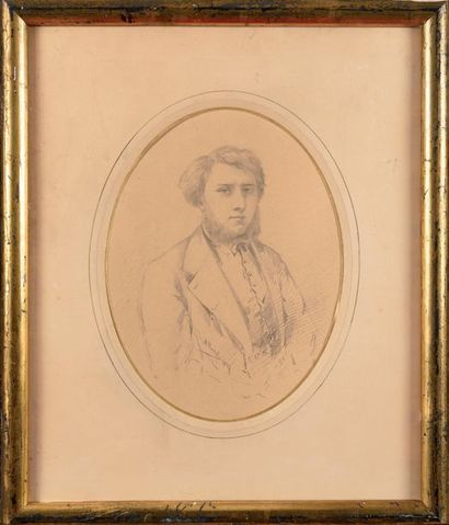 Auguste ALLONGÉ (1833-1898) Portrait d'homme...
