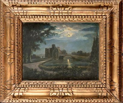 Léon Charles FLAHAUT (1831- ?) Paysage au...