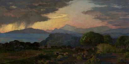 Emile René MENARD (1862-1930) Effet d'orages,...