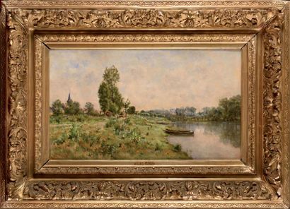 Mario CARL- ROSA (1855-1913) Paysage animé...