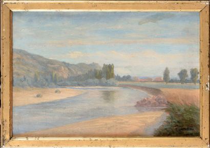 Félix LIONNET (1832-1896) Paysage de Vendée...