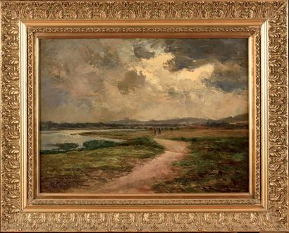 Louis Hilaire CARRAND (1821-1899) Bord de...