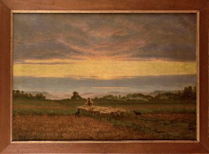Adrien SCHULZ (1851-1931) Promeneur dans...