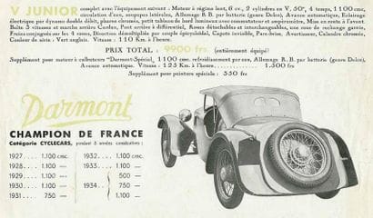 1934 DARMONT V Junior
Serial number 1576

Rare...
