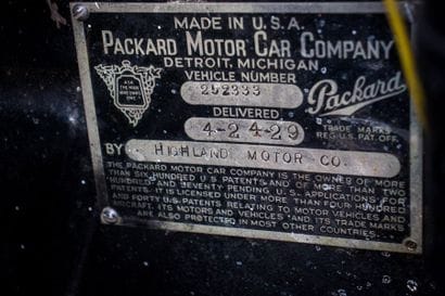 1929 PACKARD 633 Standard Eight Phaeton
Body:...