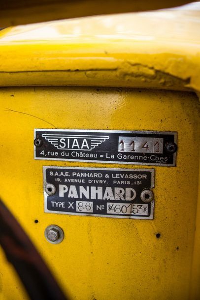 1952 PANHARD X86 Junior SIAA Di Rosa
Serial...