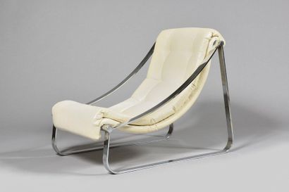 WORK OF THE 1970's Large armchair with a...