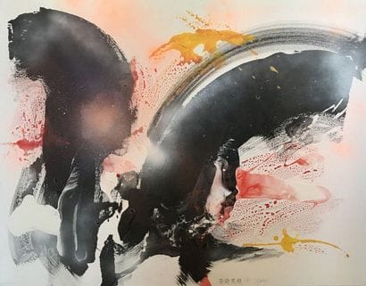 SHENG LAO (Né en 1946) « Composition » Acrylique...