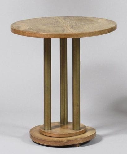MODERNISTIC WORK Small pedestal table with...