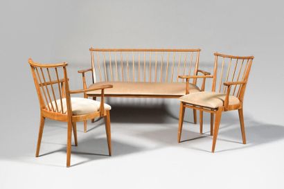 ITALIAN WORK OF THE 1950's Small sofa and...