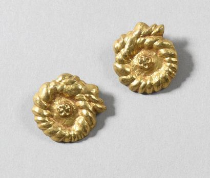 LINE VAUTRIN (1913-1997) Pair of circular...