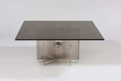 PHILIPPE CHEVERNY (XXth) Coffee table with...