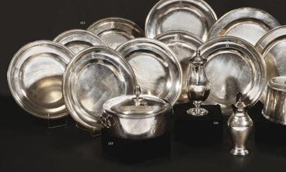 PRINCE EUGENE DE BEAUHARNAIS Set of 8 silver...