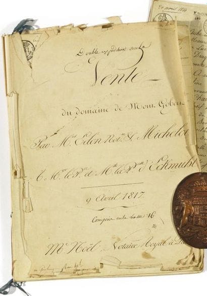 CHATEAU DE MONTGOBERT Important file of a...
