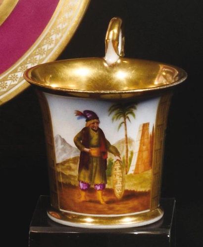 Paris Jasmine-shaped cup with polychrome...