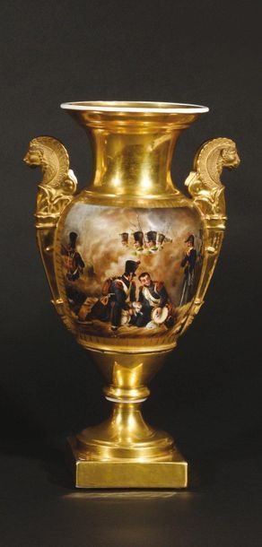 aris Pair of baluster-shaped porcelain vases...
